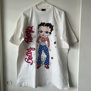 Betty Boop White Graphic T-Shirt